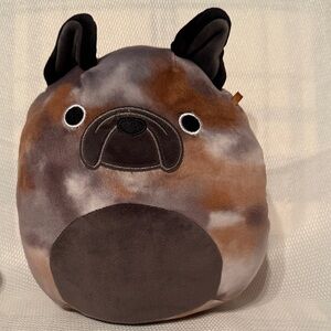 Squishmallows Darryl French Bulldog 8 Inch Brown Grey Tie Dye Plush Kellytoy Dog
